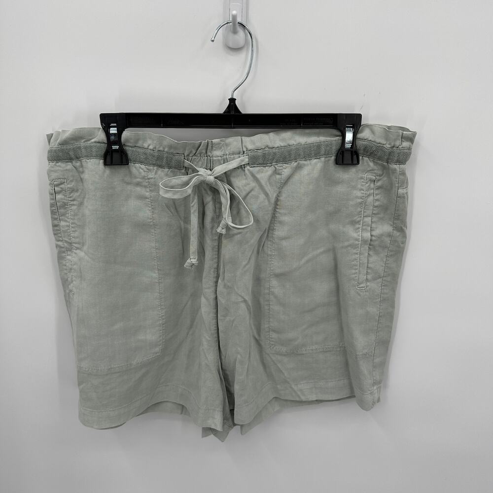 CLOTH & STONE NWT Evereve Tie Waist Tencel Short in Fresh Basil Green // L - Picture 3 of 11